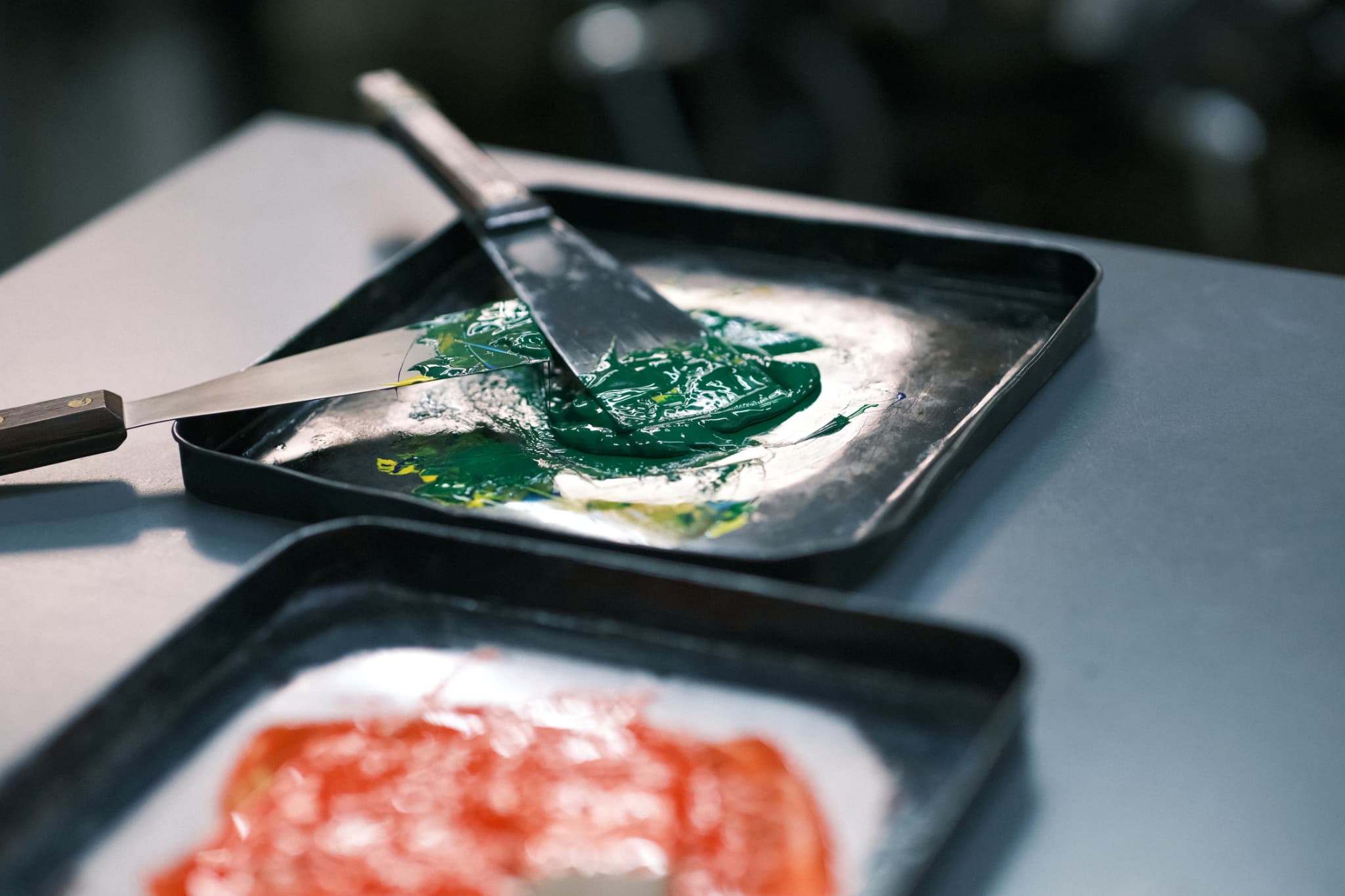 練りあがった特色インク。