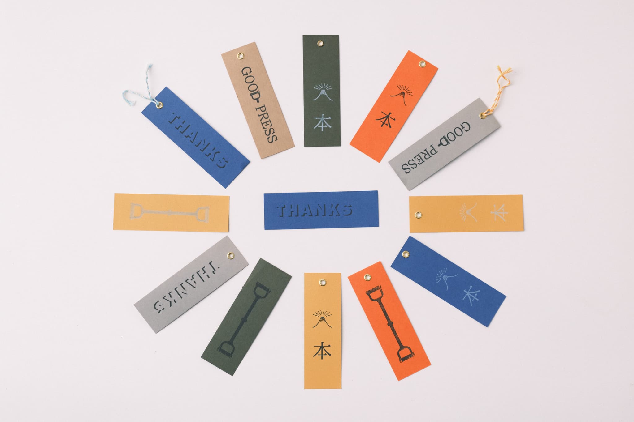 活版によるしおりのサンプル画像